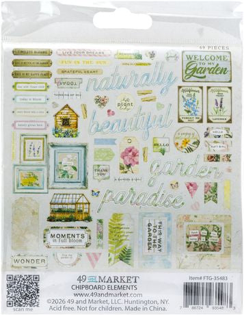 49 and Market Chipboard Set From the Garden