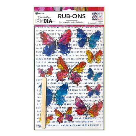 Dina Wakley MEdia Rub-ons Flutters