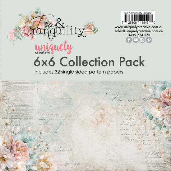 Uniquely Creative TEA & TRANQUILITY 6 X 6 COLLECTION PACK