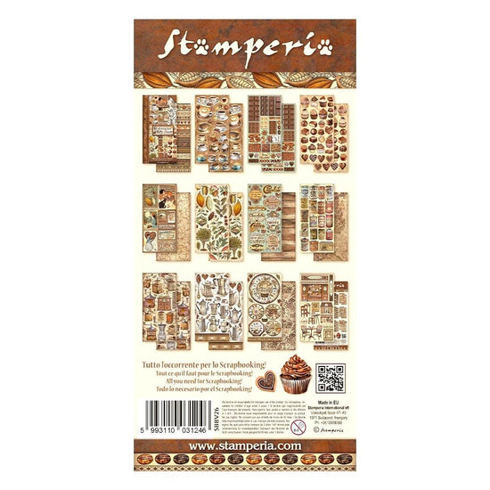 Stamperia Collectables 6"X12" 10/Pkg Coffee and Chocolate