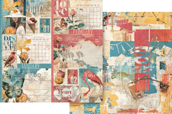 Graphic 45 Journaling Through Time January & February 12×12 Paper
