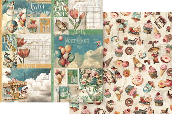 Graphic 45 Journaling Through Time March & April 12×12 Paper