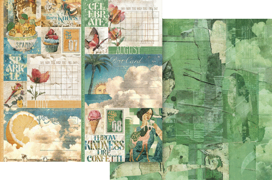 Graphic 45 Journaling Through Time July & August 12×12 Paper