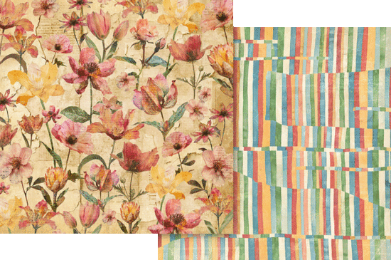 Graphic 45 Journaling Through Time Wild Flowers paper