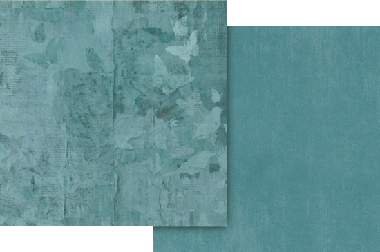 Graphic 45 Journaling Through Time Bluebird Blue Patterns & Solids 12×12 Paper