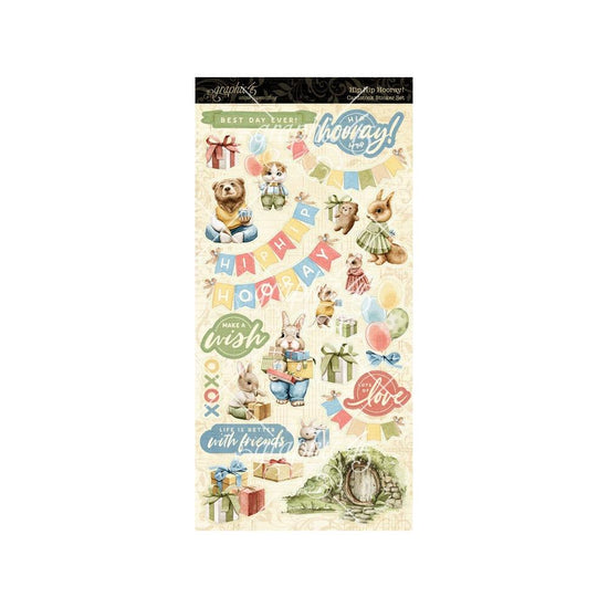 Graphic 45 Sticker Set Hip Hip Hooray