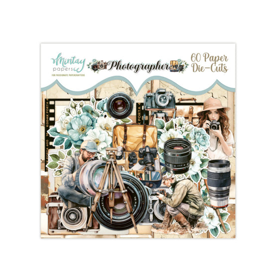 PAPER DIE-CUTS - PHOTOGRAPHER , 60 PCS