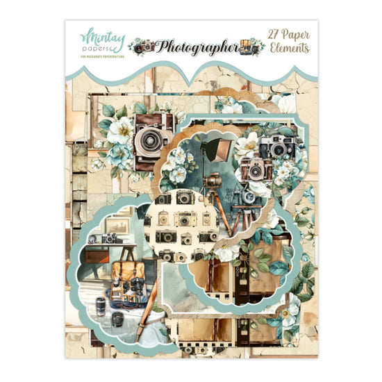 PAPER ELEMENTS - PHOTOGRAPHER , 27 PCS