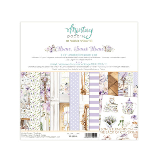 8 X 8 PAPER PAD - HOME, SWEET HOME