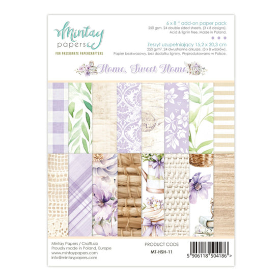 6 X 8 ADD-ON PAPER PAD - HOME, SWEET HOME