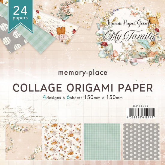 Memory Place Collage Origami Papers 5.9"X5.9" 24/Pkg My Family