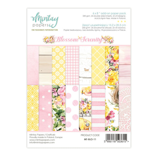 6 X 8 ADD-ON PAPER PAD - BLOSSOM SERENITY