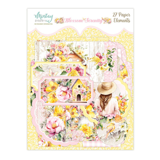 PAPER ELEMENTS - BLOSSOM SERENITY, 27 PCS