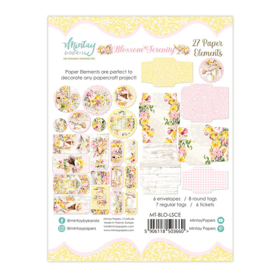 PAPER ELEMENTS - BLOSSOM SERENITY, 27 PCS