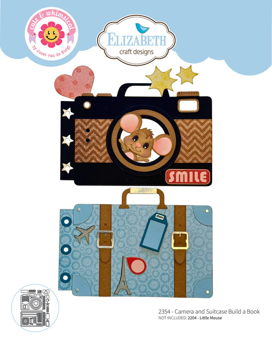 Elizabeth Craft Camera and Suitcase Build a Book die