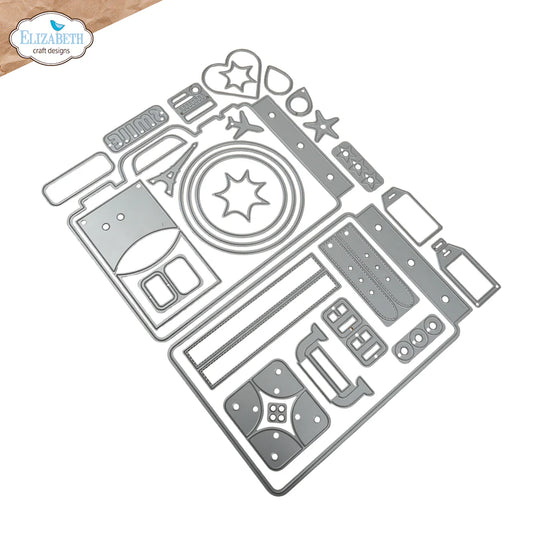 Elizabeth Craft Camera and Suitcase Build a Book die