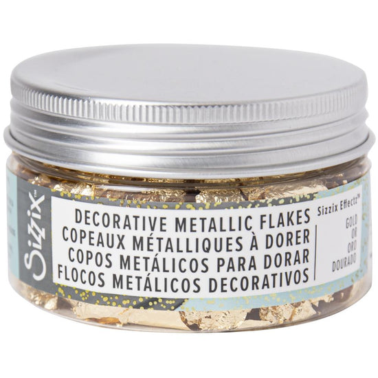 Sizzix Effectz Decorative Metallic Flakes 100ml Gold