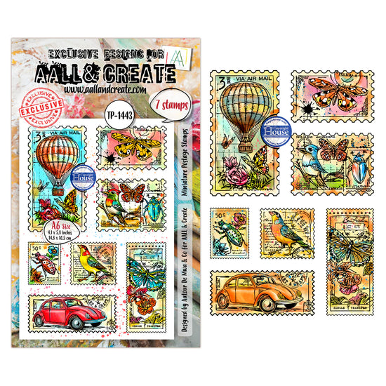 AALL and Create - A6 - Stamp Sets - Miniature Postage Stamps
