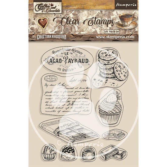 Stamperia Clear Stamps Coffee And Chocolate Chocolate Elements