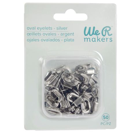We R Crop-A-Dile Oval Eyelets Silver (50 pcs)