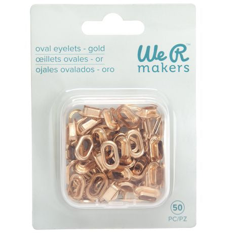 We R Crop-A-Dile Oval Eyelets Gold (50 pcs)