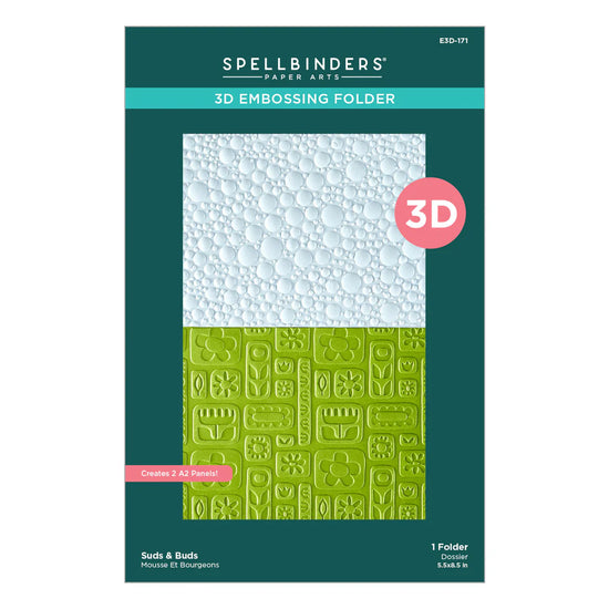 Spellbinders SUDS & BUDS 3D EMBOSSING FOLDER
