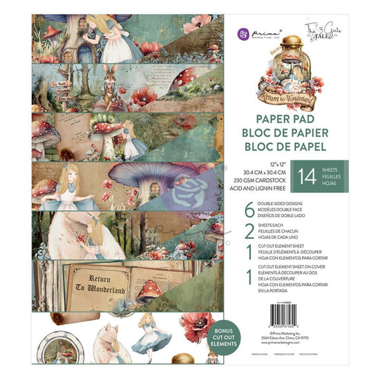 Prima RETURN TO WONDERLAND COLLECTION 12×12 PAPER PAD