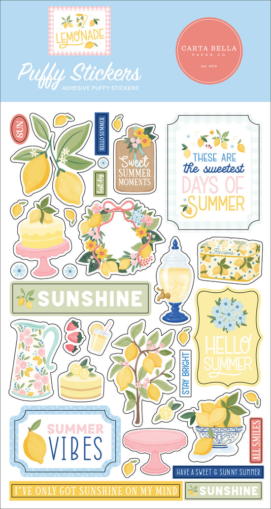 Echo Park Lemonade Puffy Stickers