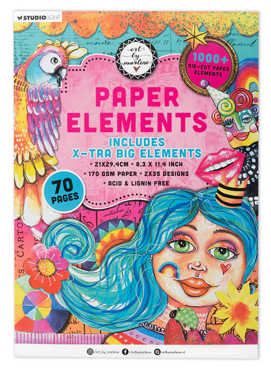 Art by Marlene Die-Cut Paper Pad Extra Big Elements Art By Marlene 70 SH