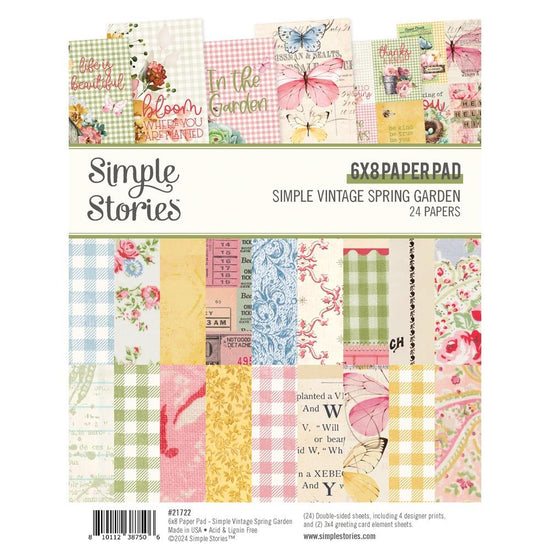 Simple Stories Double-Sided Paper Pad 6"X8" 24/Pkg Simple Vintage Spring Garden