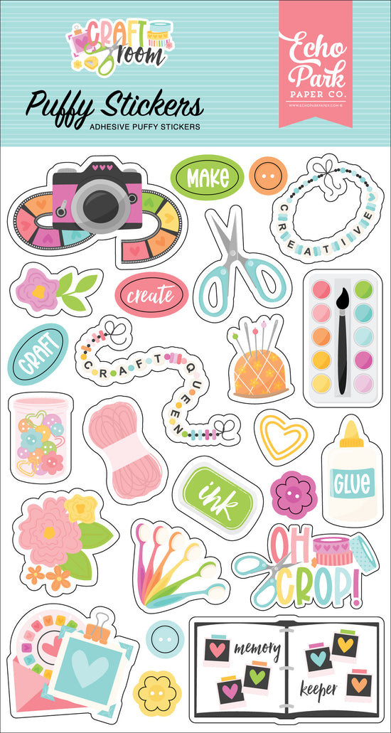 Echo Park Craft Room Puffy Stickers