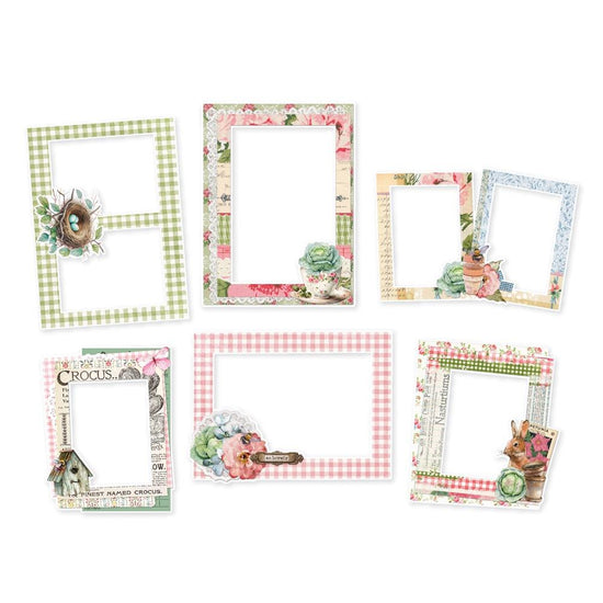 Simple Vintage Spring Garden Chipboard Frames