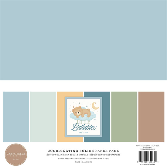 Echo Park Little Lullabies - Baby Boy Solids Kit