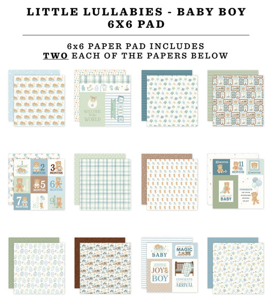 Echo Park Little Lullabies - Baby Boy 6x6 Paper Pad