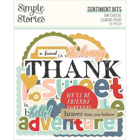 Say Cheese Classic Pooh Bits & Pieces 55/Pkg Sentiment