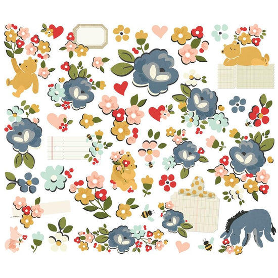 Say Cheese Classic Pooh Bits & Pieces 42/Pkg Floral