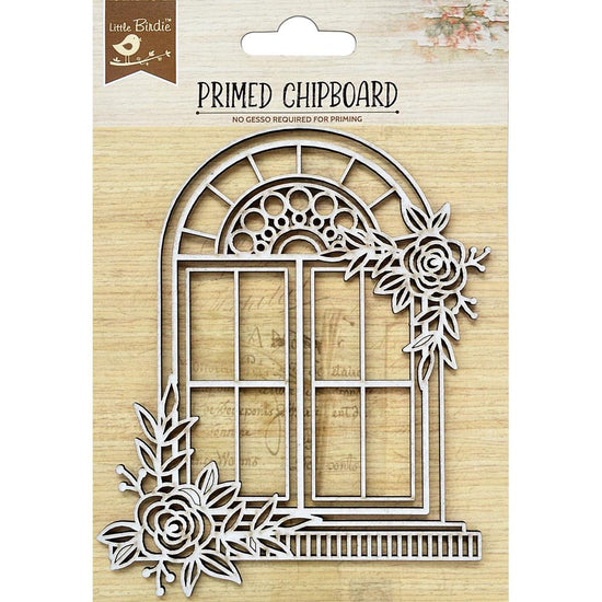 Little Birdie Laser Cut Primed Chipboard 1/Pkg Arch Garden Window