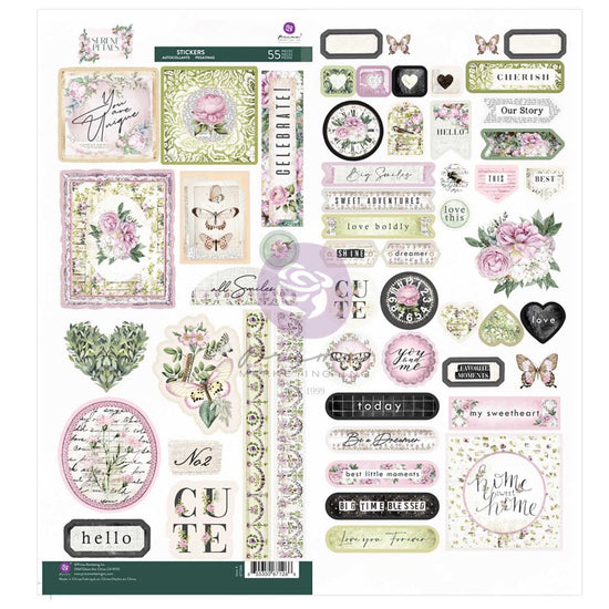 Prima SERENE PETALS COLLECTION STICKERS – 55 PCS