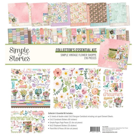 Simple Stories Collector’s Essential Kit 12"X12" Simple Vintage Flower Shoppe