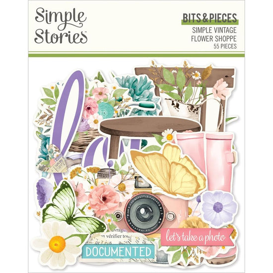 Simple Vintage Flower Shoppe Bits & Pieces 55/Pkg