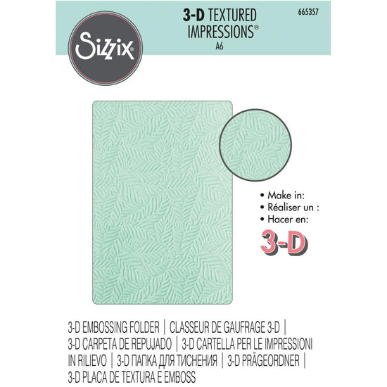 Sizzix 3D Textured Impressions Leaf Pattern 