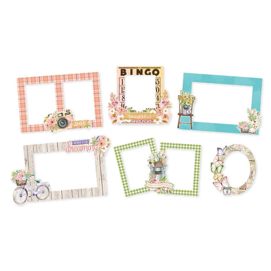 Simple Vintage Flower Shoppe Chipboard Frames 6/Pkg