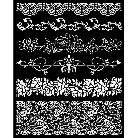 Stamperia Stencil 7.87"X9.84" Romance Forever Borders