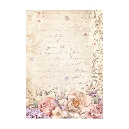 Stamperia Assorted Rice Paper Backgrounds A6 8/Pkg Romance Forever