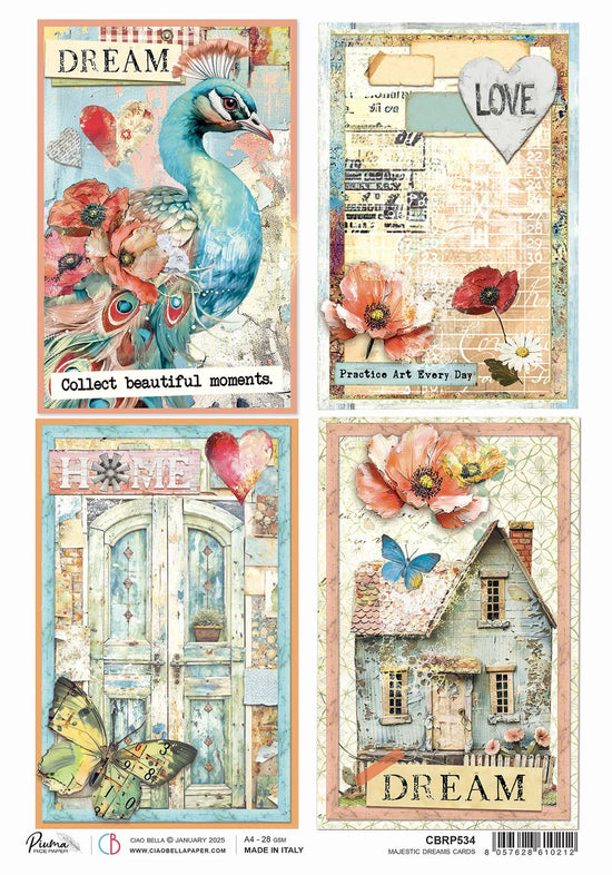 Ciao Bella Majestic Dream Rice Paper A4 Majestic Dream Cards