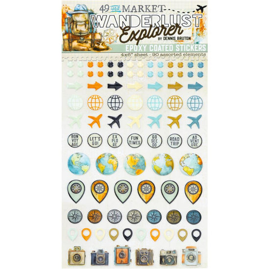 49 And Market Epoxy Stickers Wanderlust Explorer