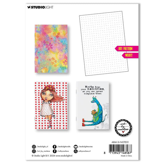 Art By Marlene Signature Collection Notebook 4"X5.8" 3/Pkg Nr. 01