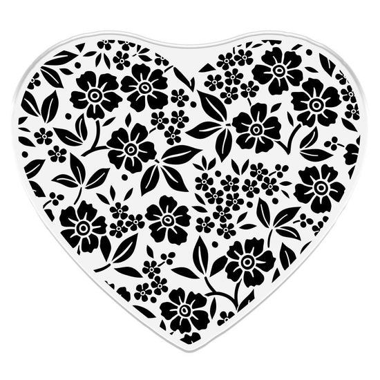 Sara Signature Floral Elegance Clear Acrylic Stamp Elegant Floral Heart