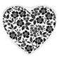 Sara Signature Floral Elegance Clear Acrylic Stamp Elegant Floral Heart