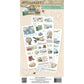 49 and Market Blendable Rub-On Transfer Set 6"X12" Travel Diaries